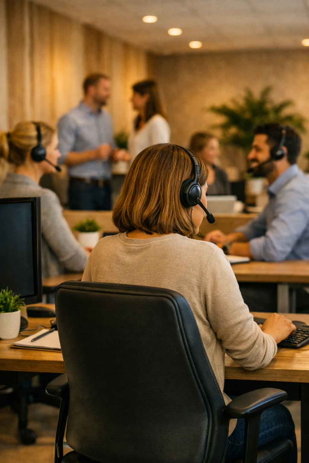 Callcenter Foto – warm und menschlich